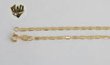 (1-0040) Gold Laminate - 2.5mm Alternative Marine Anklet - 10" - BGF - Fantasy World Jewelry