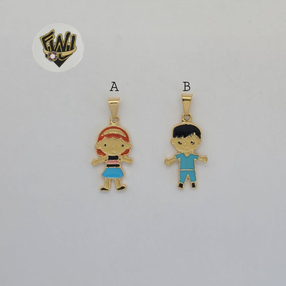 (1-2222-2) Gold Laminate - Kid Pendants - BGF