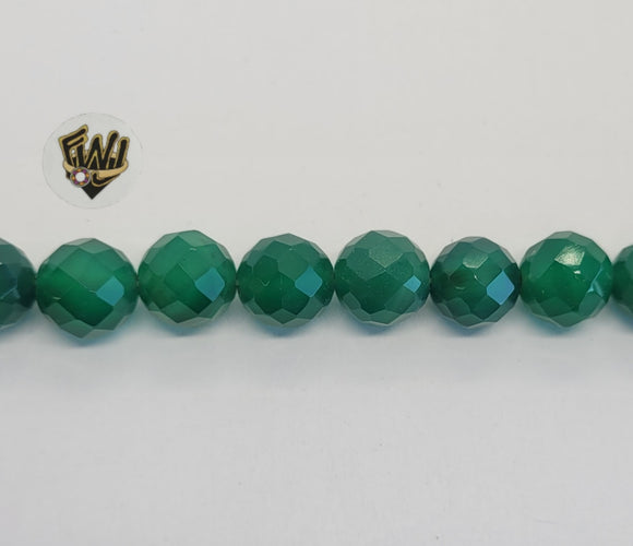 (MBEAD-245-1) 14mm Jade Faceted Beads - Fantasy World Jewelry