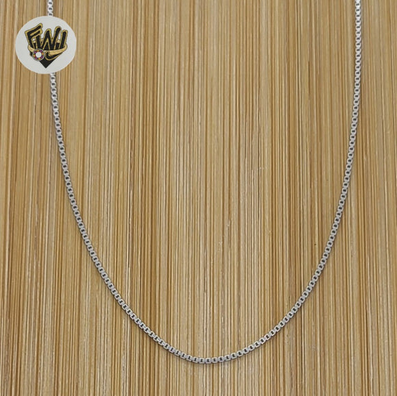 (2-8154) 925 Sterling Silver - 0.7mm Box Link Chains. - Fantasy World Jewelry
