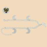 (2-0310) 925 Sterling Silver - 4mm Link Charms Bracelet. - Fantasy World Jewelry