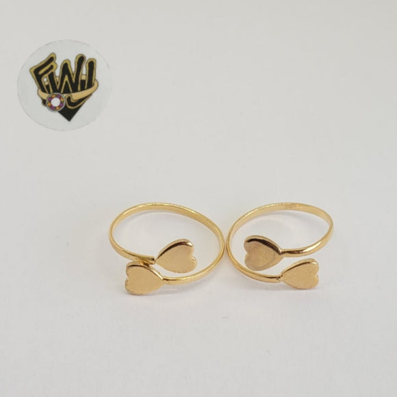 (1-3054-A1) Gold Laminate - Adjustable Heart Ring - BGF - Fantasy World Jewelry