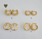 (1-2668) Gold Laminate Hoops - BGO - Fantasy World Jewelry