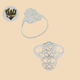 (2-5017) 925 Sterling Silver - Hamsa Hand Ring - Fantasy World Jewelry