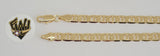 (1-60030) Gold Laminate - 5.5mm Marine Link Men Bracelet- 8.5" - BGF - Fantasy World Jewelry