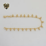 (1-0448-1) Gold Laminate - 2mm Open Link Balls Bracelet - 7" - BGF