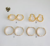 (1-2953) Gold Laminate Hoops - BGO - Fantasy World Jewelry