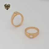 (1-3072-1) Gold Laminate - Square Zircon Ring - BGO