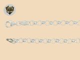 (2-0132) 925 Sterling Silver - 4mm Rolo Link Anklet - 10" - Fantasy World Jewelry