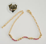 (1-0870) Gold Laminate - 3mm Alternative Bracelet - 7" - BGO - Fantasy World Jewelry
