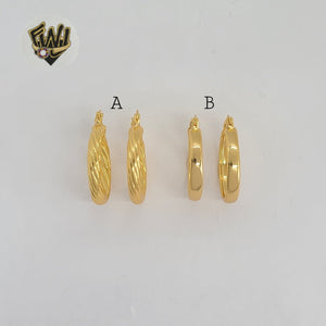 (1-2602-1) Gold Laminate Hoops - BGO