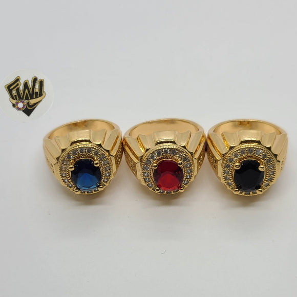 (1-3155) Gold Laminate -CZ Men Ring - BGO - Fantasy World Jewelry