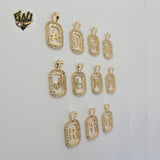 (1-2451-1) Gold Laminate - Zircon Letter Pendants - BGF