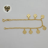 (1-0923) Gold Laminate - 2.5mm Charms Bracelet - 7" - BGF - Fantasy World Jewelry