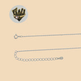 (2-66080) 925 Sterling Silver - 1mm Rolo Link Evil Eye Necklace.