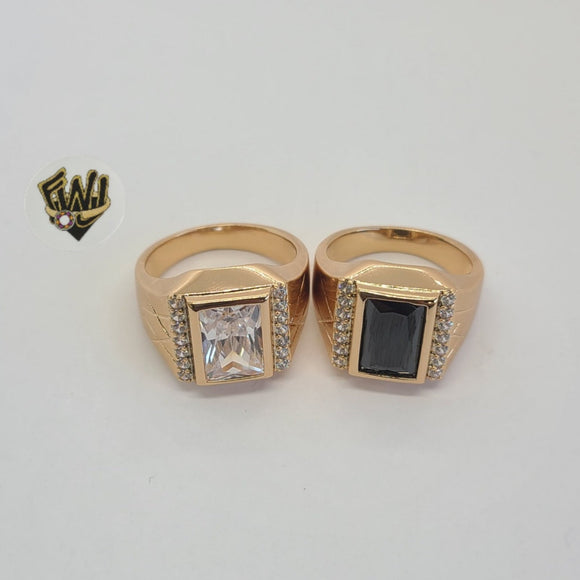 (1-3167) Gold Laminate - CZ Men Ring - BGO - Fantasy World Jewelry