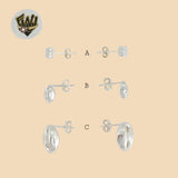 (2-3030) 925 Sterling Silver - Stud Earrings.