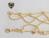 (1-0078) Gold Laminate - 1mm Multi Strand Anklet - 10" - BGO - Fantasy World Jewelry