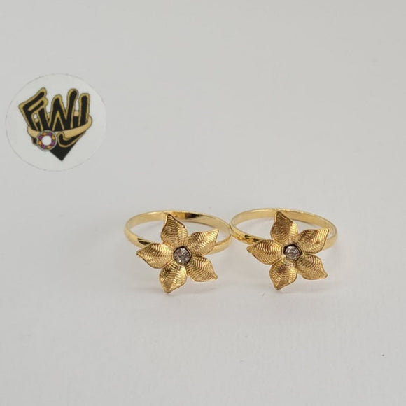 (1-3118) Gold Laminate - Flower Toe/Child Ring - BGF - Fantasy World Jewelry
