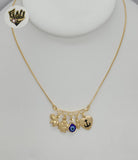 (1-6140) Gold Laminate - Charms Necklace - BGF - Fantasy World Jewelry