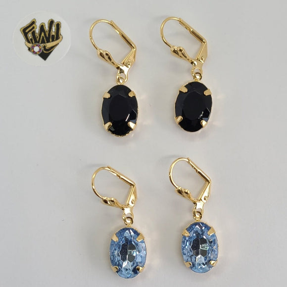 (1-1173) Gold Laminate - Long Earrings - BGF - Fantasy World Jewelry
