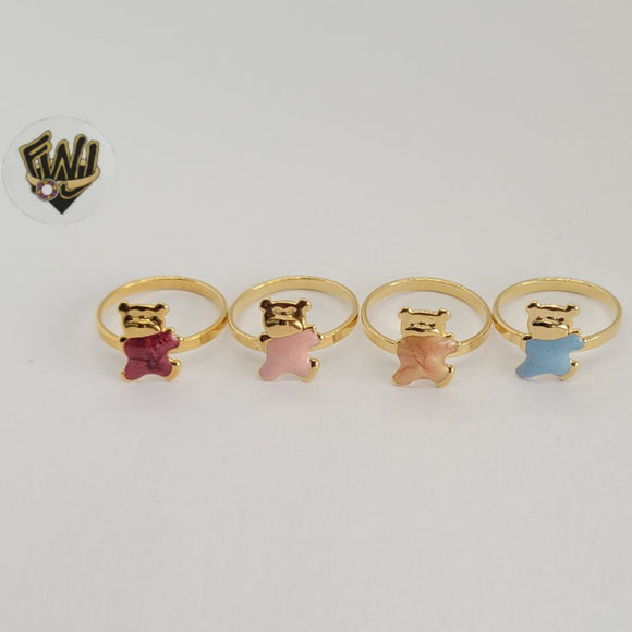 (1-3119-4) Gold Laminate - Teddy Bear Toe/Child Ring - BGF - Fantasy World Jewelry