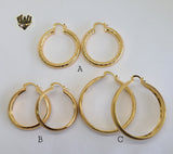 (1-2733) Gold Laminate Hoops - BGO - Fantasy World Jewelry