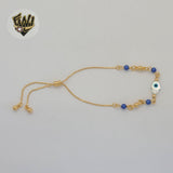 (MBRA-05) Gold Laminate - 1mm Adjustable Link Hamsa Bracelet - BGF