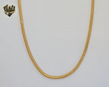 (1-1639) Laminado de oro - Cadena de eslabones alternativos de 3 mm - BGO