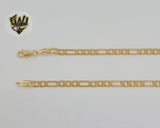 (1-1962) Laminado de oro - Cadena de eslabones Figaro de 5 mm - BGF