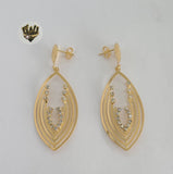 (1-1216-C) Gold Laminate - Long Earrings - BGF - Fantasy World Jewelry