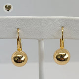 (1-1069) Gold Laminate - Balls Earrings - BGO - Fantasy World Jewelry