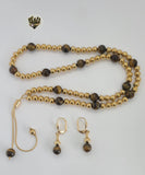 (1-6474) Gold Laminate - Tiger Eye Beads Set - BGF - Fantasy World Jewelry