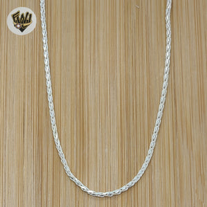 (sv-sp-01) 925 Sterling Silver - Spiga Chain. - Fantasy World Jewelry