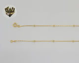 (1-1562-2) Laminado de oro - Eslabón alternativo de 2,5 mm con cadena de bolas - BGO