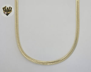 (1-1648) Laminado de oro - Cadena de eslabones alternativos de 6,5 mm - BGO