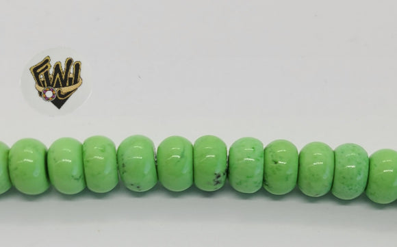 (MBEAD-61-1) 6mm Green Turquoise Beads - Fantasy World Jewelry
