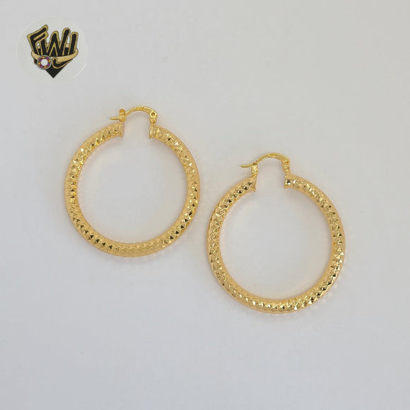 (1-2730-2) Gold Laminate - Diamond Cut Hoops - BGO