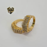 (1-3143-2) Gold Laminate -CZ Ring - BGO - Fantasy World Jewelry