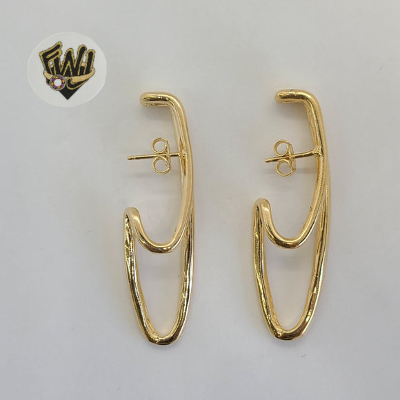 (1-2979) Gold Laminate - Hoop Earring - BGF - Fantasy World Jewelry