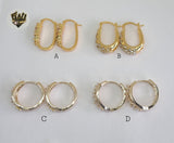 (1-2661 B-D) Gold Laminate Hoops - BGO - Fantasy World Jewelry