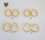 (1-2674-B) Gold Laminate Hoops - BGO - Fantasy World Jewelry