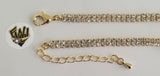(1-0848) Gold Laminate - 4mm Alternative Bracelet - 7" - BGO - Fantasy World Jewelry