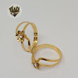 (1-3003-1) Gold Laminate- CZ Flower Ring - BGO - Fantasy World Jewelry