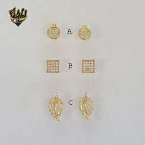 (1-1162-1) Laminado de oro - Aretes - BGO