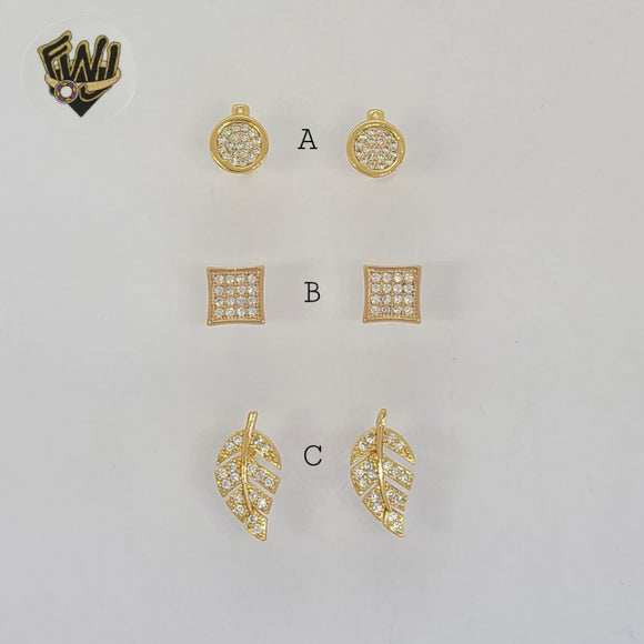 (1-1162-1) Gold Laminate - Studs Earrings - BGO