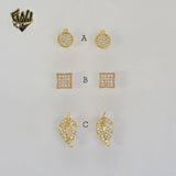 (1-1162-1) Gold Laminate - Studs Earrings - BGO