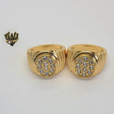 (1-3166) Gold Laminate - CZ Men Ring - BGO - Fantasy World Jewelry