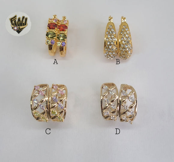 (1-2661 B-D) Gold Laminate Hoops - BGO - Fantasy World Jewelry