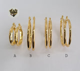 (1-2826) Gold Laminate - Plain Hoops - BGO - Fantasy World Jewelry